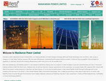 Tablet Screenshot of manikaranpowerltd.in